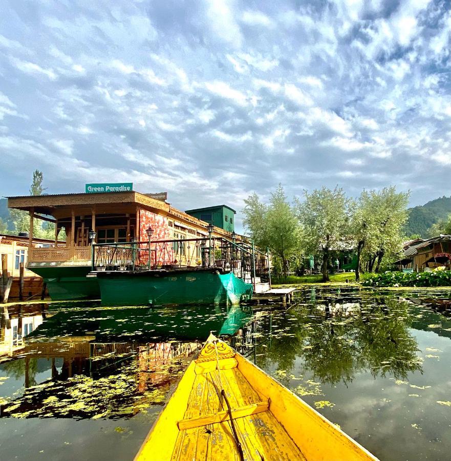 Green Paradise Houseboat - Centrally Heated Srīnagar Exterior foto